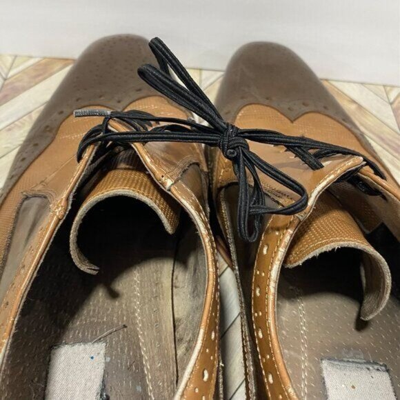 Stacy Adams Oxford Leather Lace-Up Brogue Detailing S/10 Classic Formal Style - Picture 5 of 7